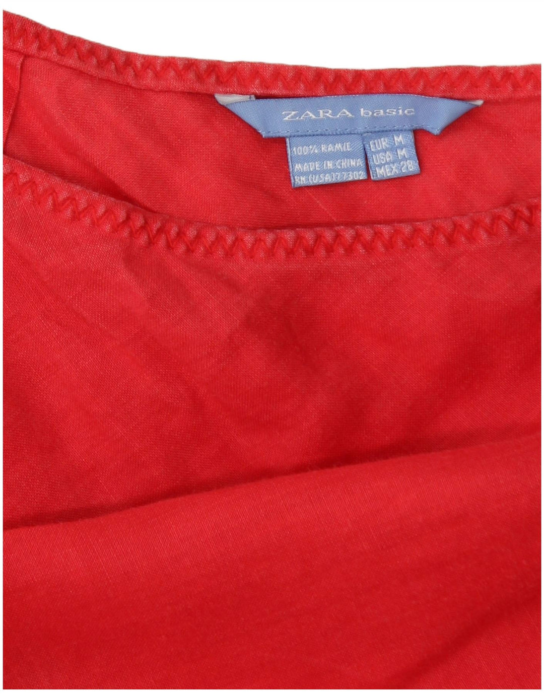 Zara Γυναικεία φούστα A-Line Medium W28 Red Ramie