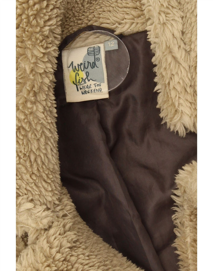 Weird Fish Γυναικείο Teddy Bear Sherpa Jacket UK 12 Medium Beige Polyester