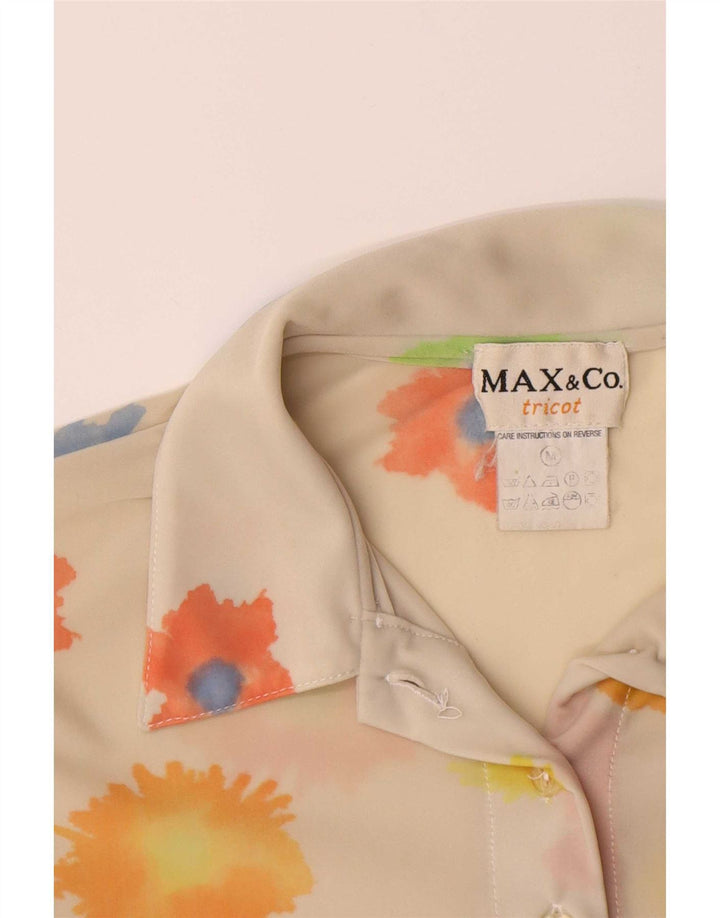 Max & Co. Γυναικείο πουκάμισο Μπλούζα UK 12 Medium Off White Floral