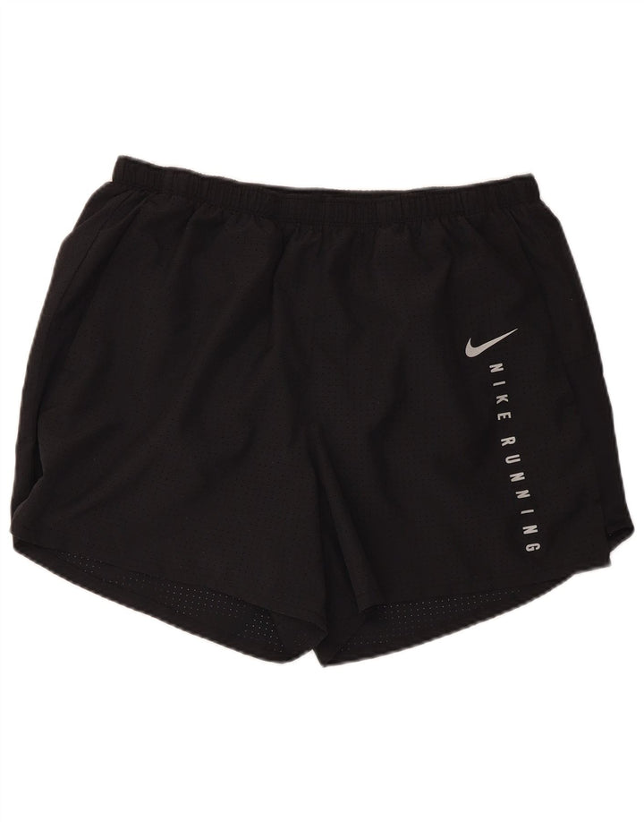 Ανδρικό γραφικό αθλητικό σορτς NIKE Dri Fit, μαύρο πολυεστέρα XL
