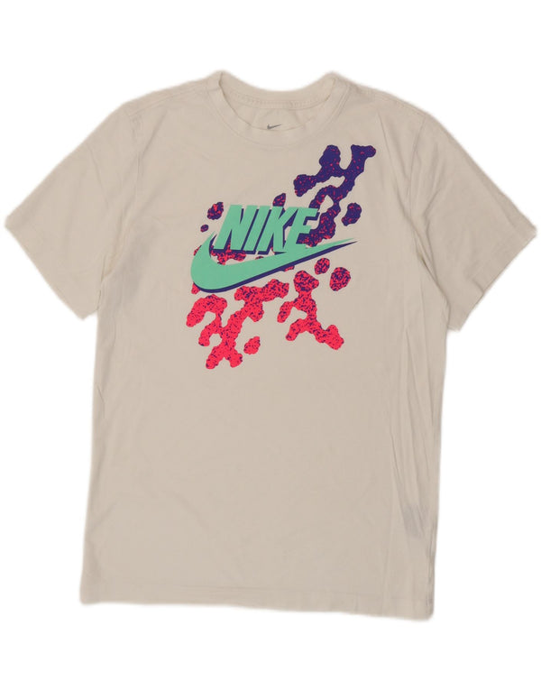 Ανδρικό γραφικό T-Shirt NIKE Top XS Λευκό βαμβακερό