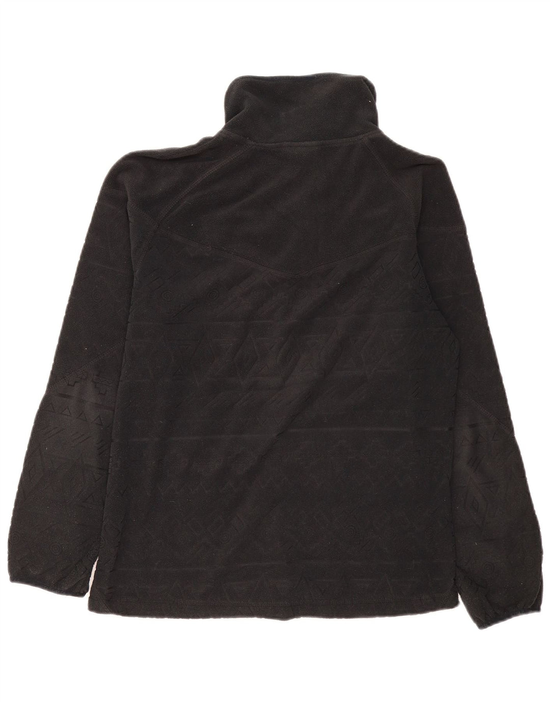 Chiemsee Γυναικείο Fleece Jacket UK 16 μεγάλο μαύρο γεωμετρικό πολυεστέρα