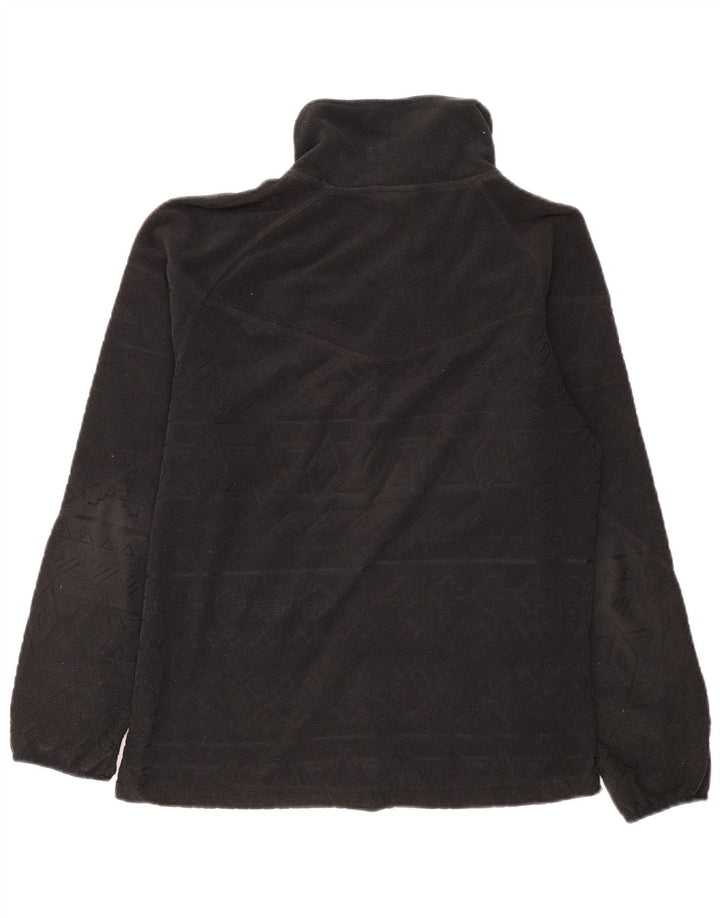 Chiemsee Γυναικείο Fleece Jacket UK 16 μεγάλο μαύρο γεωμετρικό πολυεστέρα