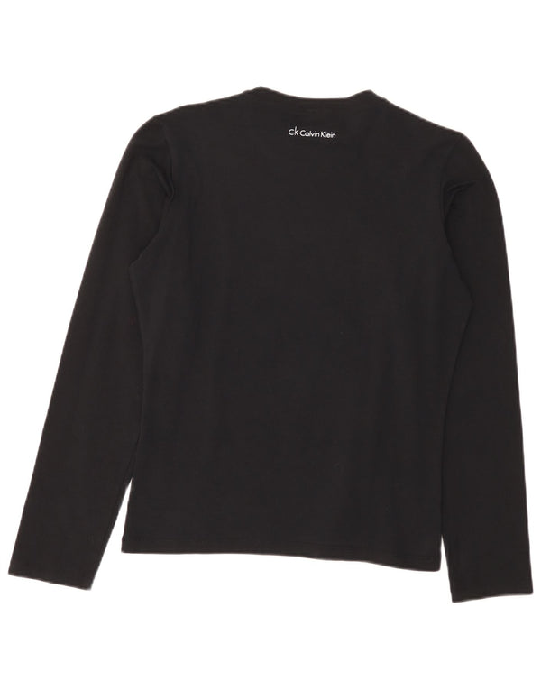 Calvin Klein Γυναικείο τοπ μακρυμάνικο UK 20 2XL μαύρο βαμβακερό