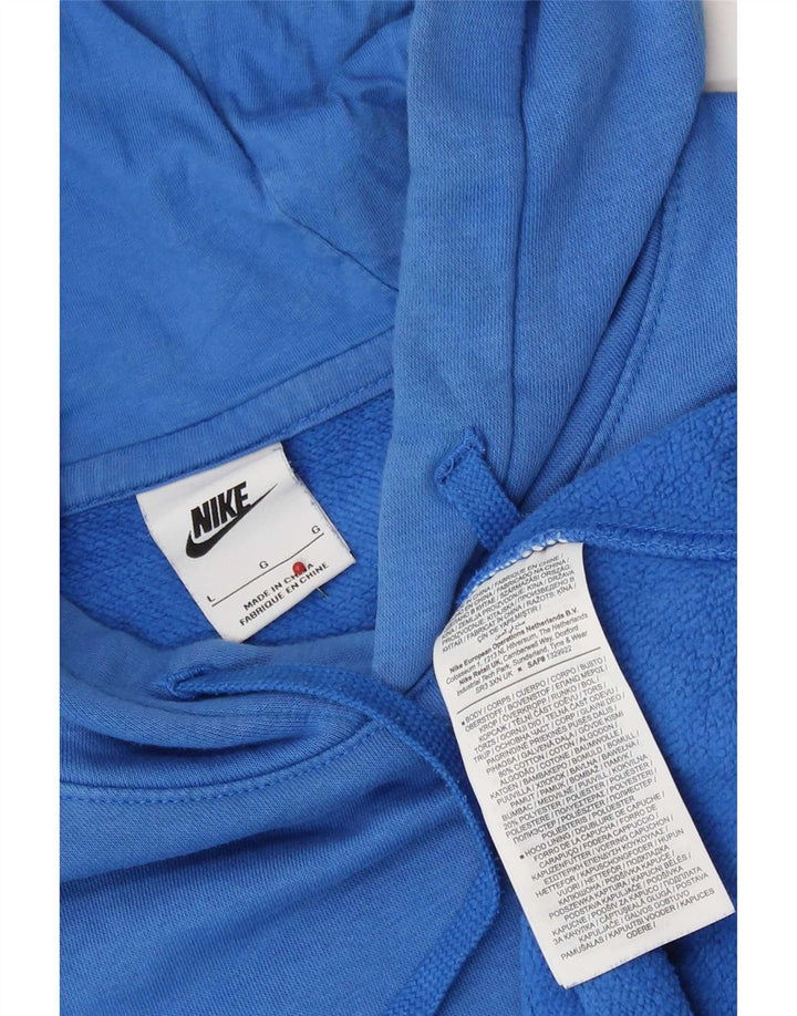 Ανδρικό κουκούλα Nike, μεγάλο μπλε βαμβακερό