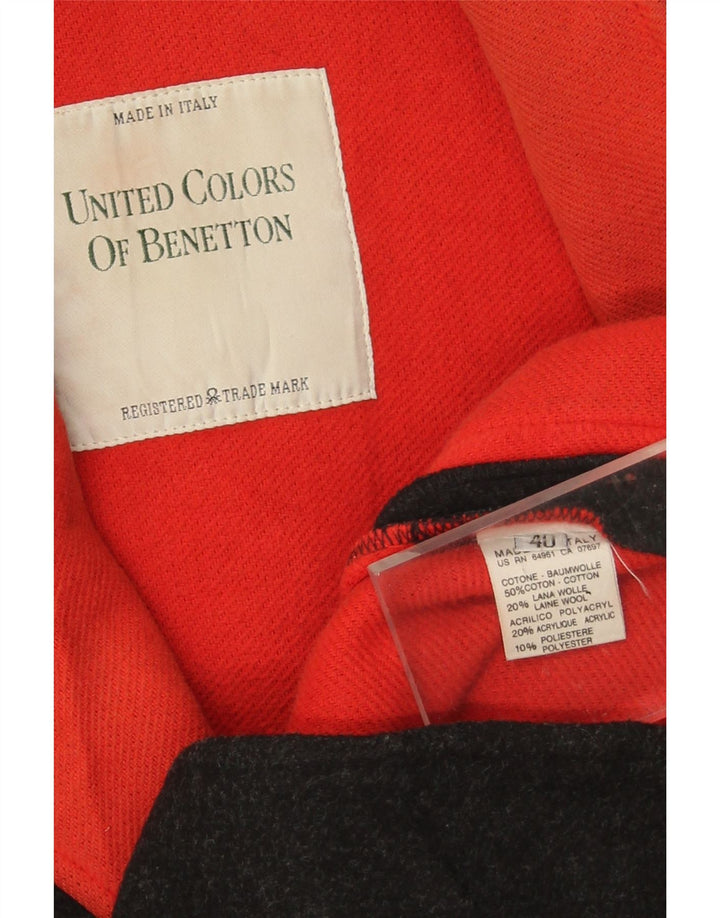 Benetton Γυναικείο Μπουφάν Μπλέιζερ με 3 Κουμπιά IT 40 Μικρό Μαύρο