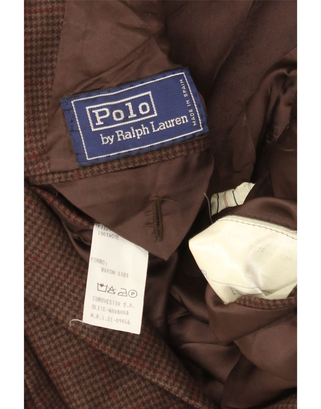 Polo Ralph Lauren Ανδρικό σακάκι 2 κουμπιών UK 42 Large Brown Houndstooth