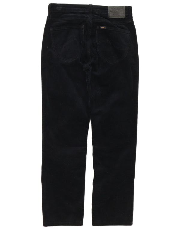 Lee Womens Marion Straight Corduroy Παντελόνι W27 L27 Μαύρο Βαμβακερό