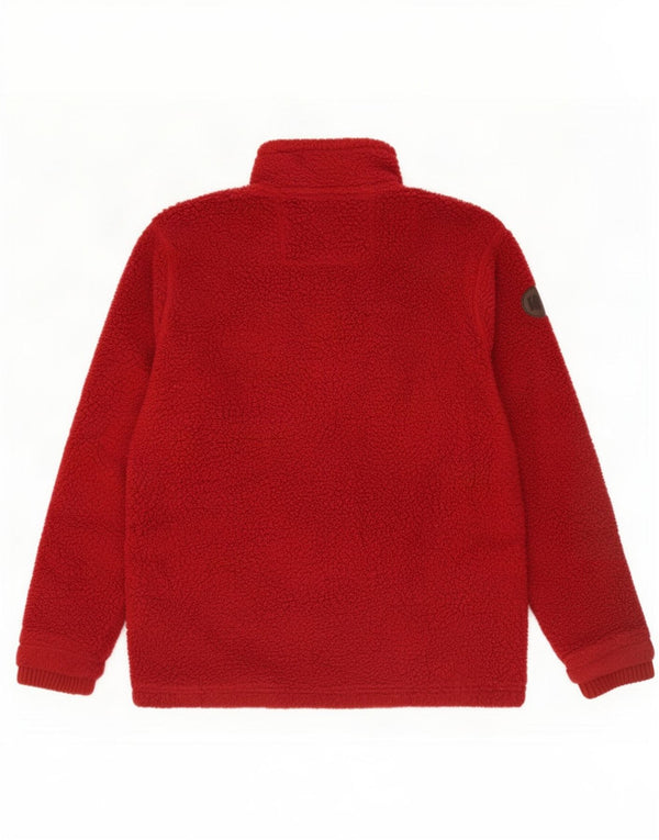 Marks & Spencer Ανδρικό φερμουάρ Fleece Jumper XL Maroon Polyester