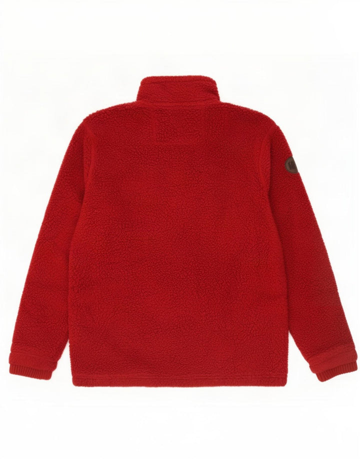 Marks & Spencer Ανδρικό φερμουάρ Fleece Jumper XL Maroon Polyester