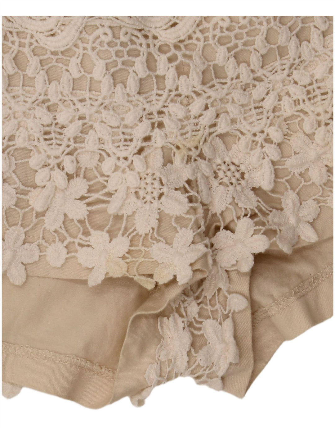 Zara Γυναικείο Hot Pants UK 14 Medium W30 Beige Floral Βαμβακερό