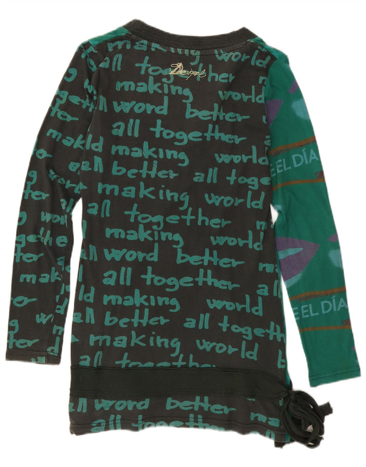 Desigual Γυναικείο Abstract Pattern Tunic Top UK 14 Μεσαίο πράσινο βαμβακερό