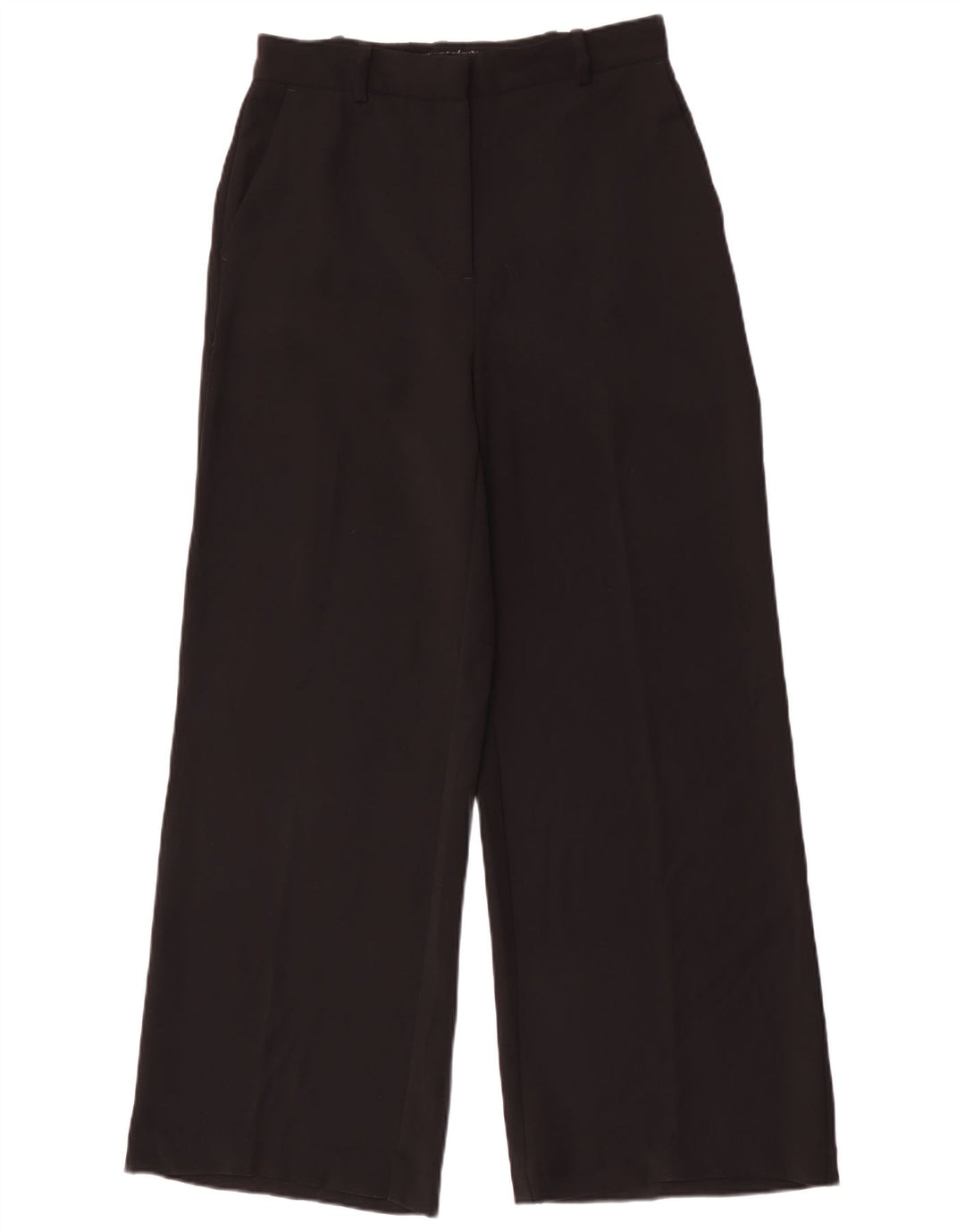 Zara Γυναικείο παντελόνι Chino με φαρδύ πόδι Medium W28 L29 Μαύρο Πολυεστέρας