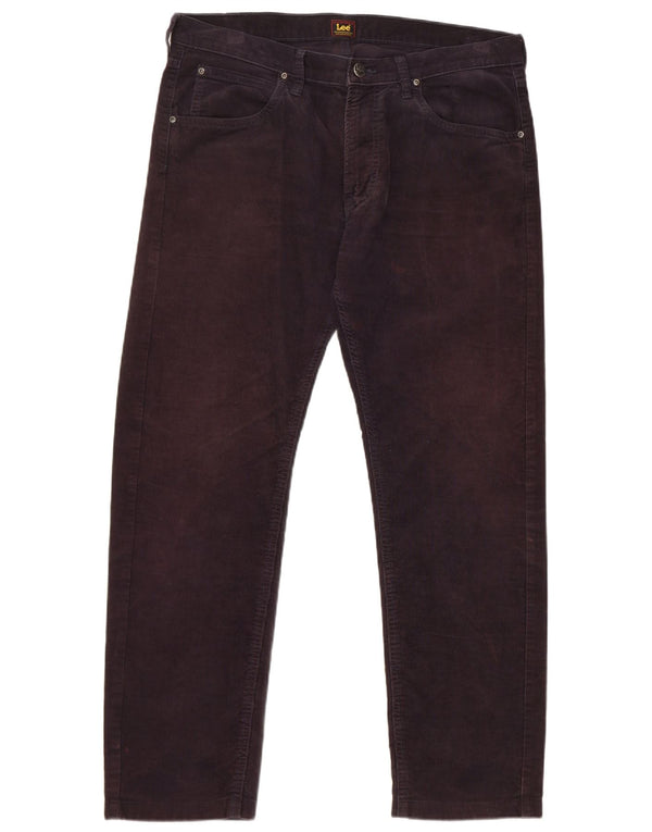 Lee Mens Daren Zip Fly ίσιο κοτλέ παντελόνι W34 L29 Navy Blue Cotton