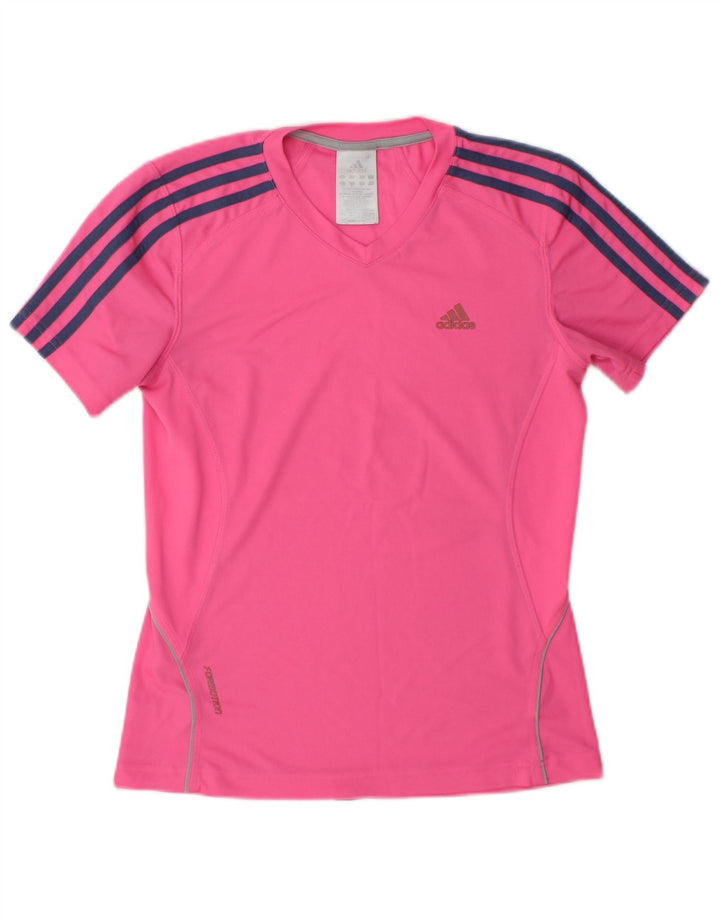 Adidas Γυναικείο T-Shirt Top UK 8 Small Pink Polyester