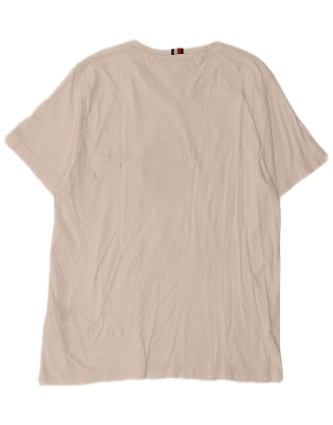 Tommy Hilfiger Ανδρικό γραφικό T-Shirt Top μεγάλο λευκό βαμβακερό
