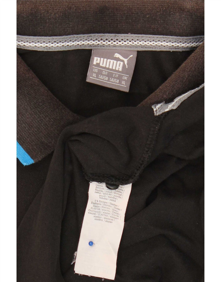 Ανδρικό πουκάμισο πόλο Puma XL Μαύρο βαμβακερό