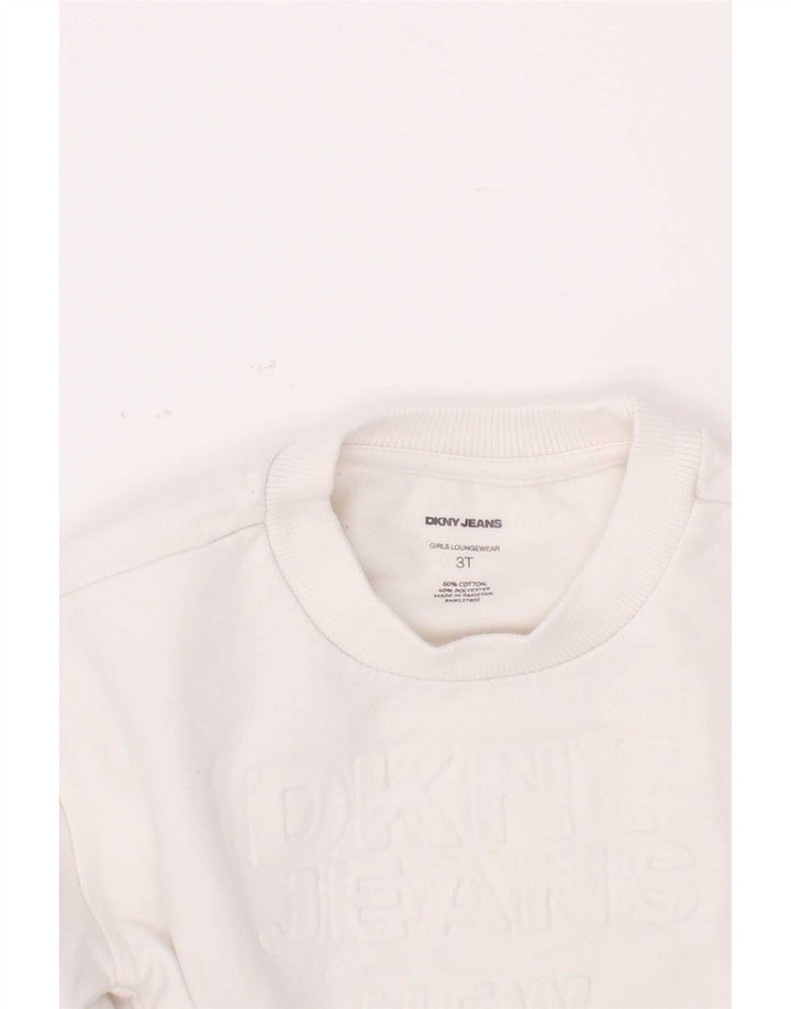 Γραφικό Φούτερ Dkny Boys Jumper 2-3 ετών Λευκό βαμβακερό