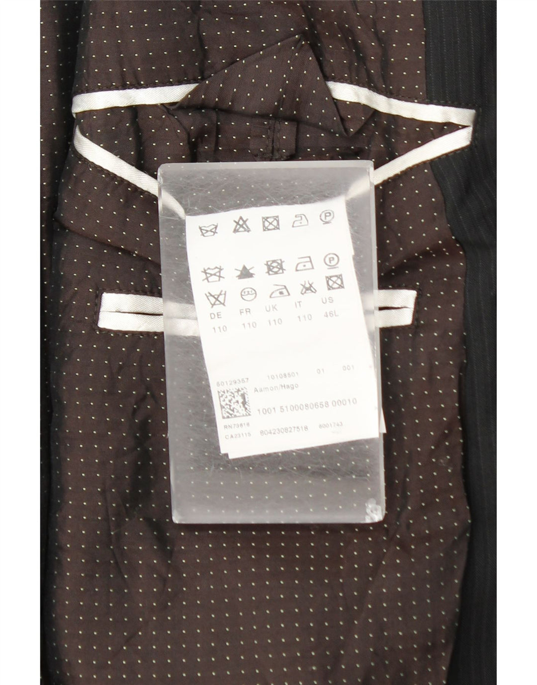 Ανδρικό σακάκι σακάκι Hugo Boss UK 44 2XL Μαύρο ρίγες