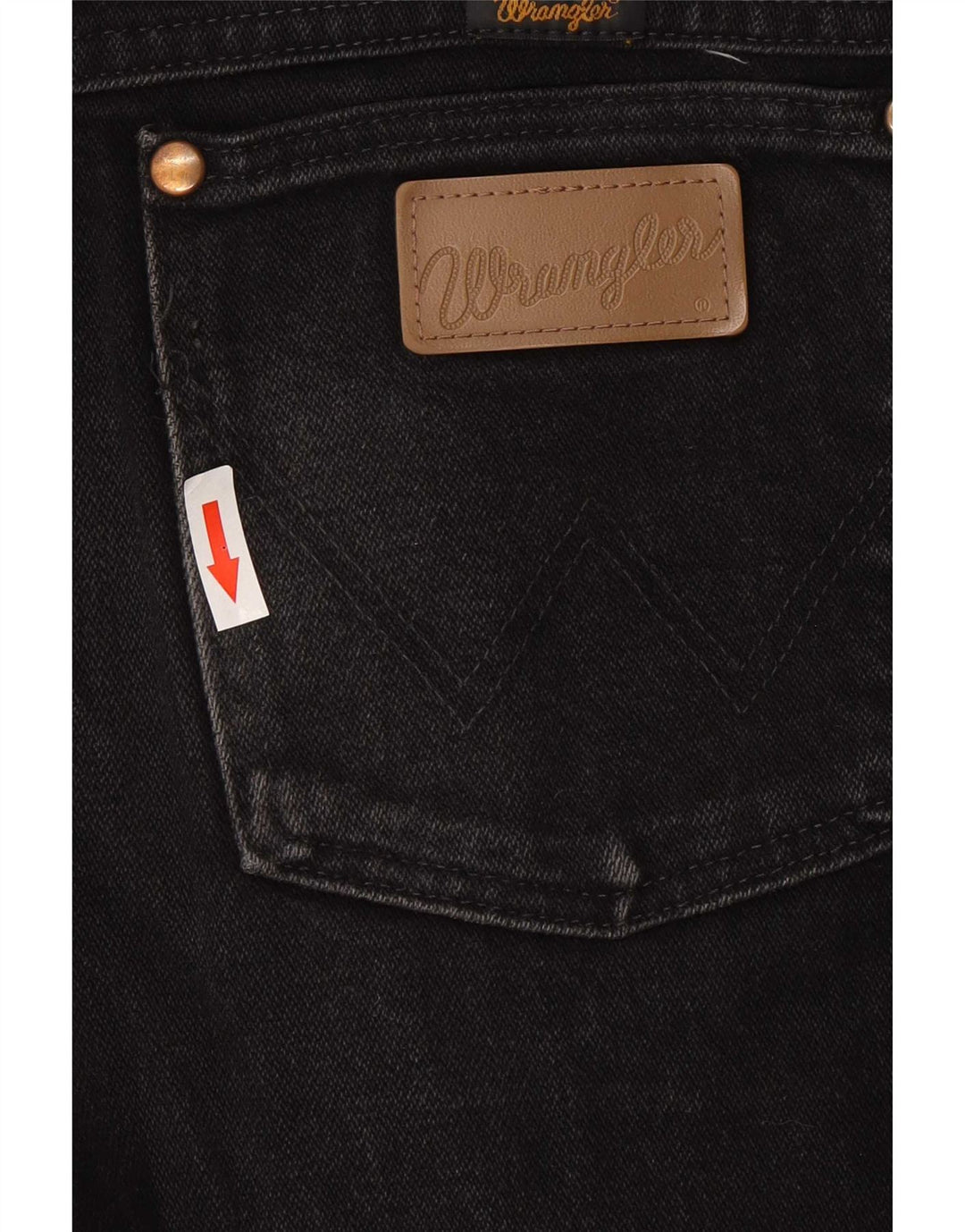 Ανδρικό τζιν Wrangler ίσιο W29 L30 μαύρο βαμβακερό