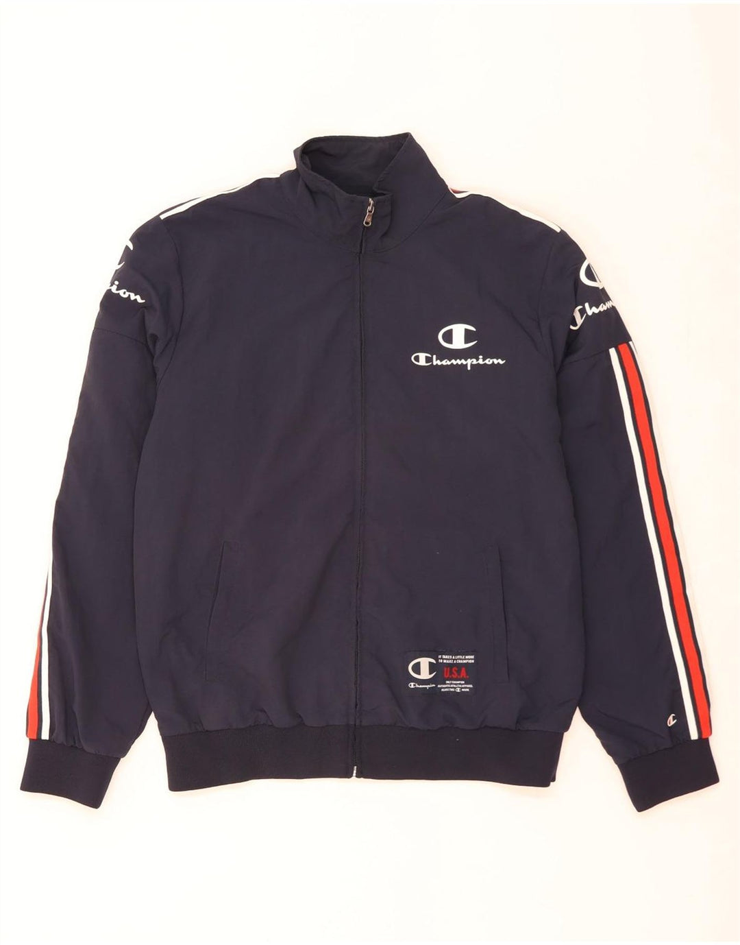 Ανδρική αθλητική φόρμα γραφικών CHAMPION Top Jacket Medium Navy Blue