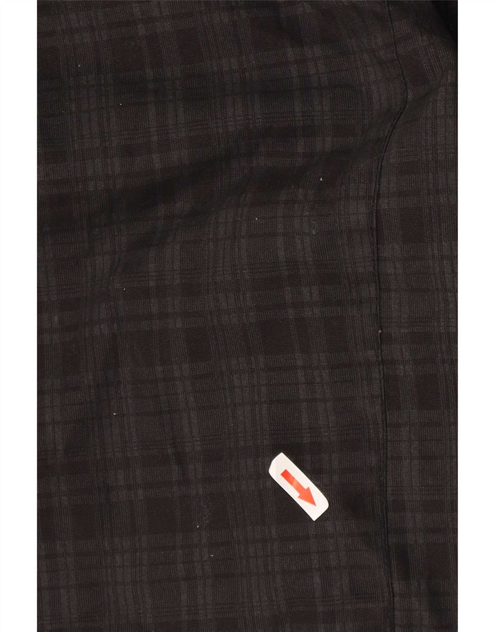 Tom Tailor Mens Hooded Utility Jacket UK 44 2XL Black Check Cotton
