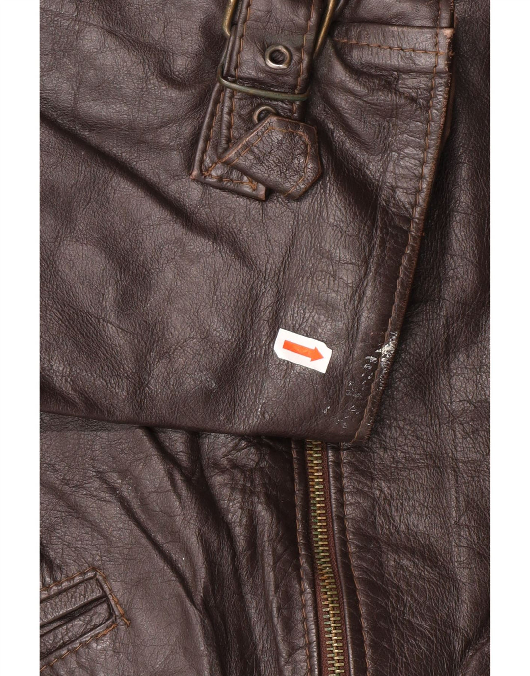 VINTAGE Ανδρικό Δερμάτινο Μπουφάν UK 42 XL Καφέ Δερμάτινο