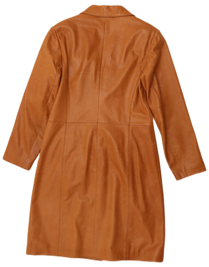 NEXT Γυναικείο Petite Leather Coat UK 12 Medium Brown Leather