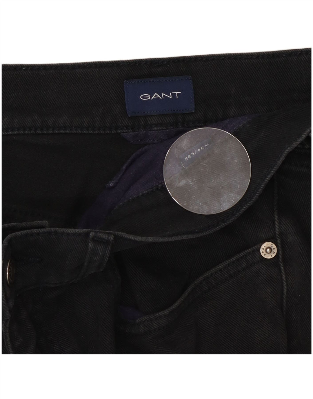 Ανδρικό τζιν Gant ίσιο W34 L32 Μαύρο