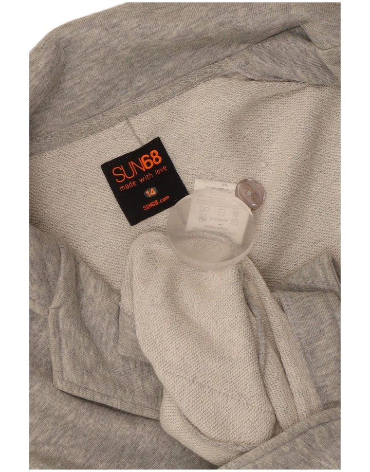 Sun68 Γυναικείο σακάκι 2 κουμπιών UK 14 μεσαίο γκρι βαμβακερό