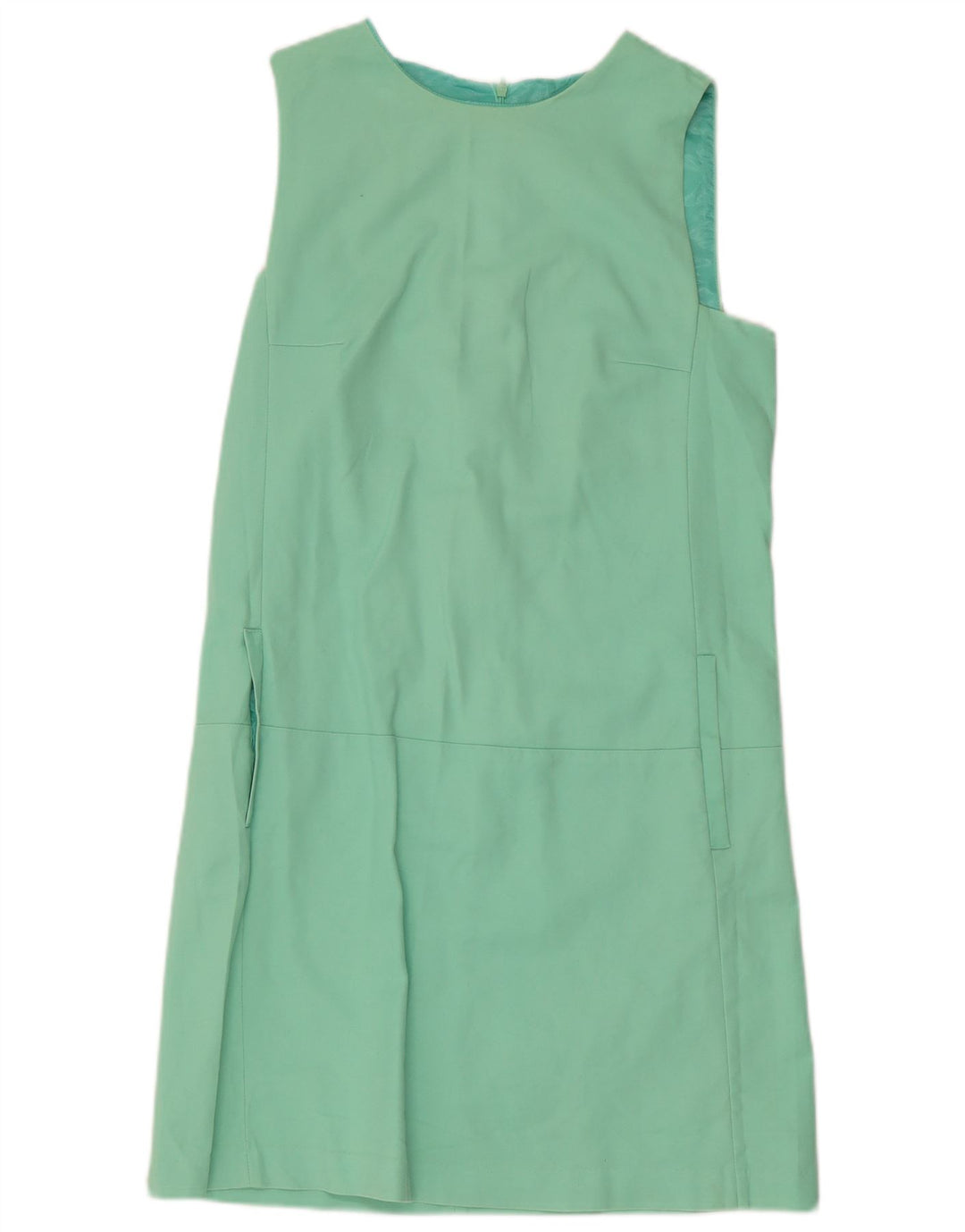 Zara Γυναικείο Αμάνικο Φόρεμα Shift UK 10 Small Green