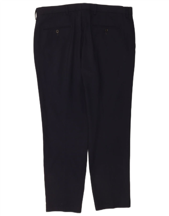 Ανδρικό ίσιο παντελόνι Chino Marks & Spencer W36 L29 Navy Blue Wool