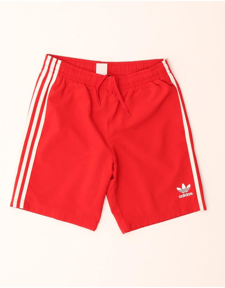Adidas Boys Sport Short 13-14 Years Red Polyester