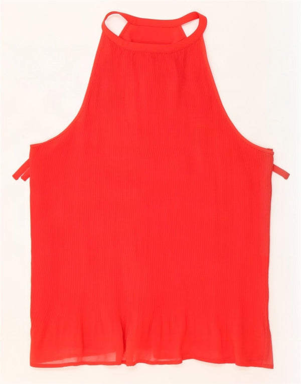 Zara Womens Halter Top UK 12 Medium Red