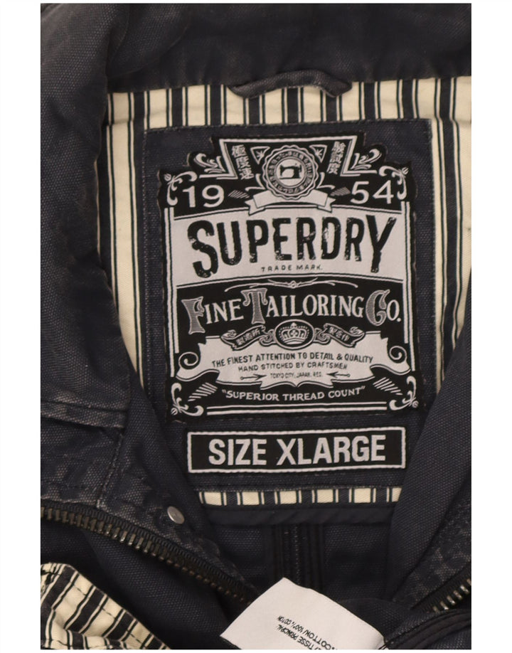 Superdry Ανδρικό Utility Jacket UK 42 XL Navy Blue Cotton