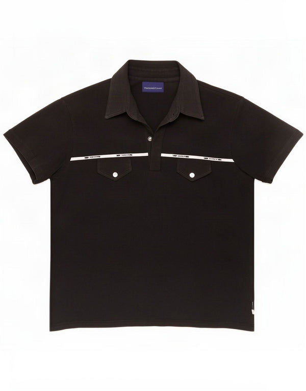 Trussardi γυναικείο μπλουζάκι πόλο UK 20 2XL Μαύρο βαμβακερό