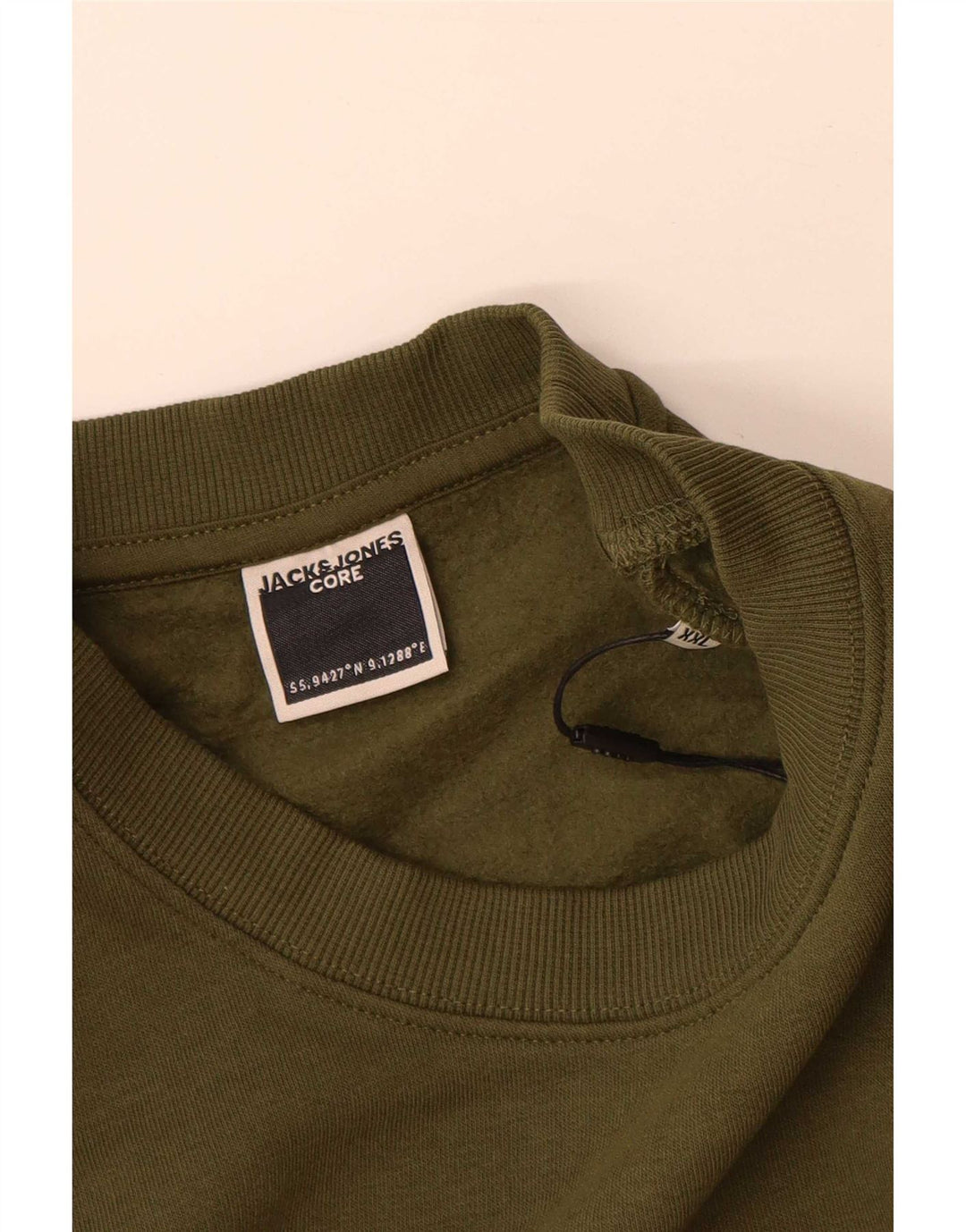 Jack & Jones Ανδρικό Γραφικό Φούτερ Jumper 2XL Χακί Βαμβακερό