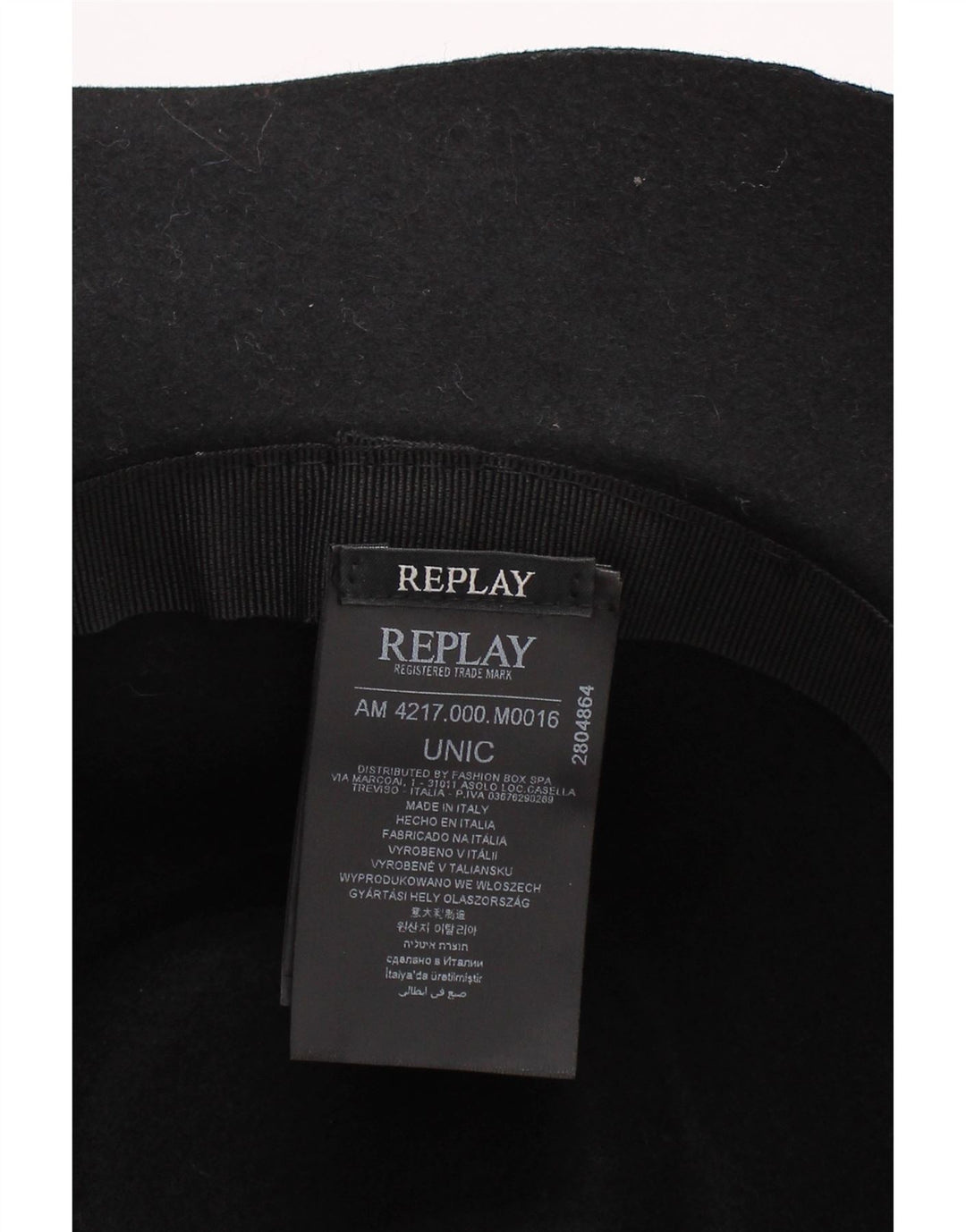 Replay Γυναικείο καπέλο Fedora One Size Black Wool Classic