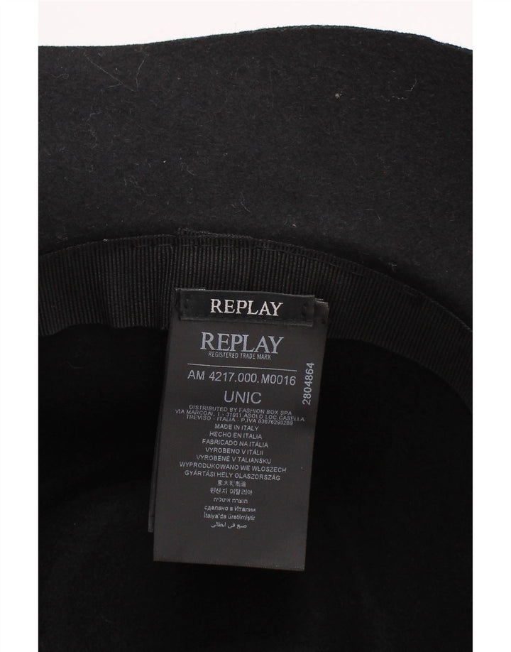 Replay Γυναικείο καπέλο Fedora One Size Black Wool Classic