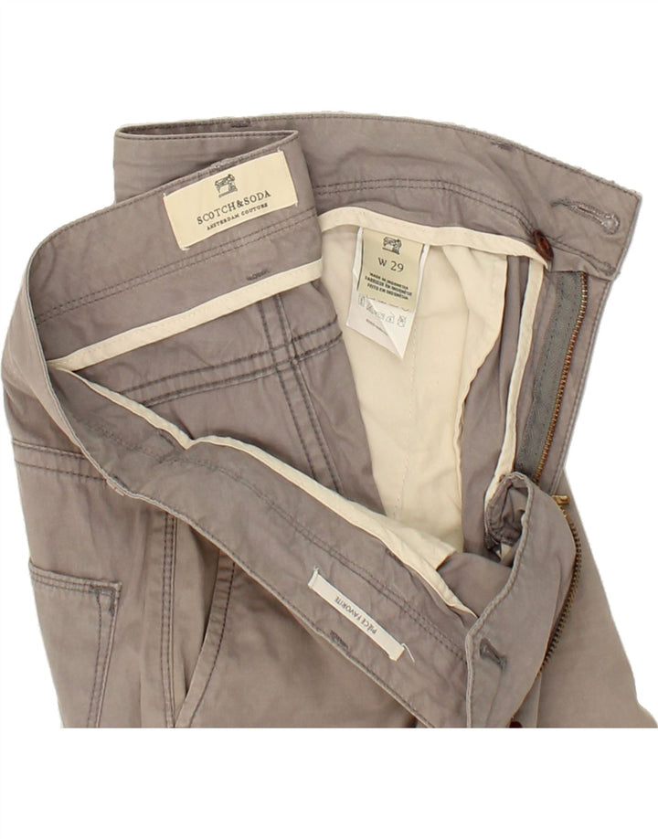 SCOTCH & SODA Mens Chino Shorts W29 Small Grey Cotton Vintage Scotch & Soda and Second-Hand Scotch & Soda from Messina Hembry 