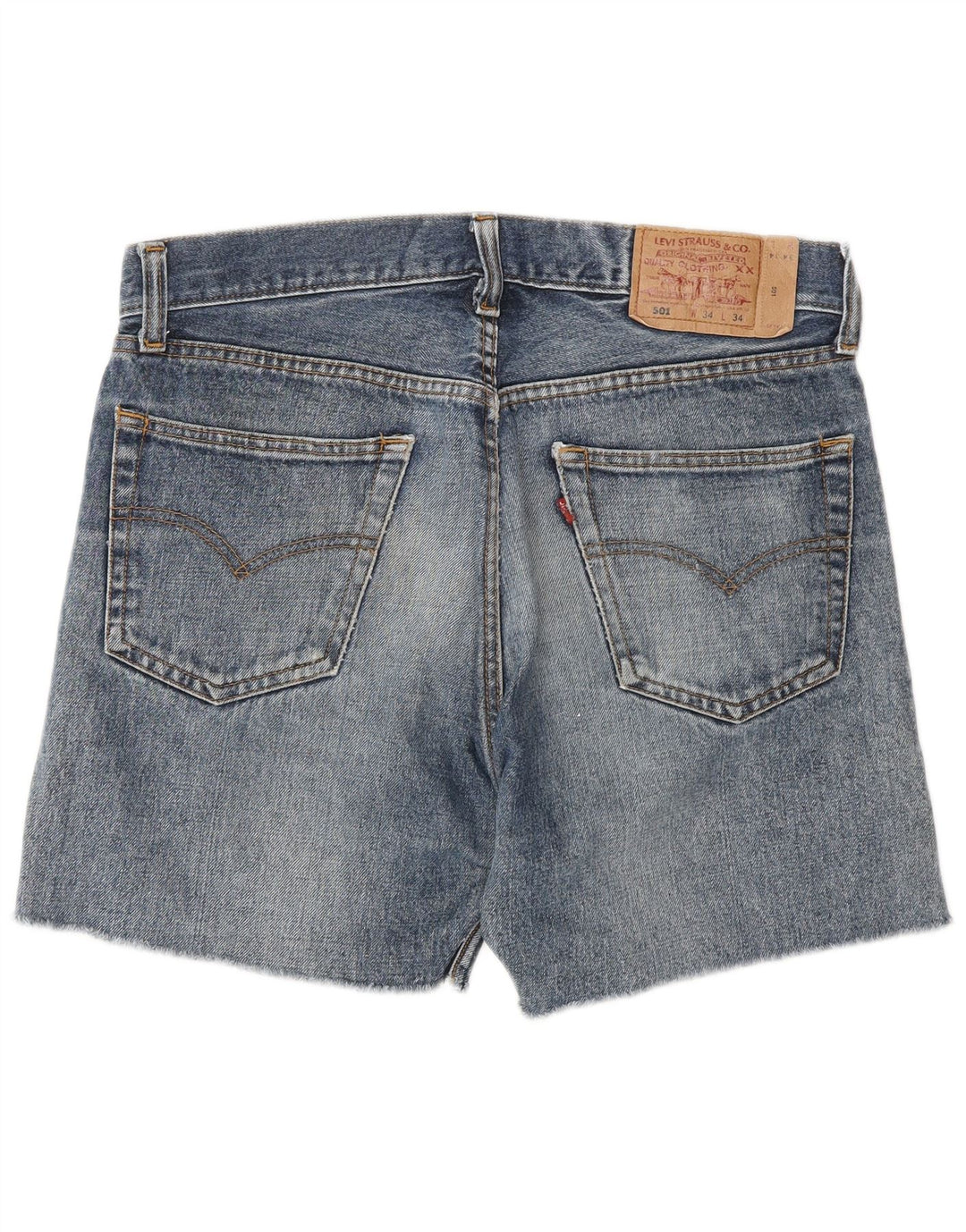 Ανδρικό τζιν σορτς LEVI'S 501 W34 μεγάλο μπλε βαμβακερό
