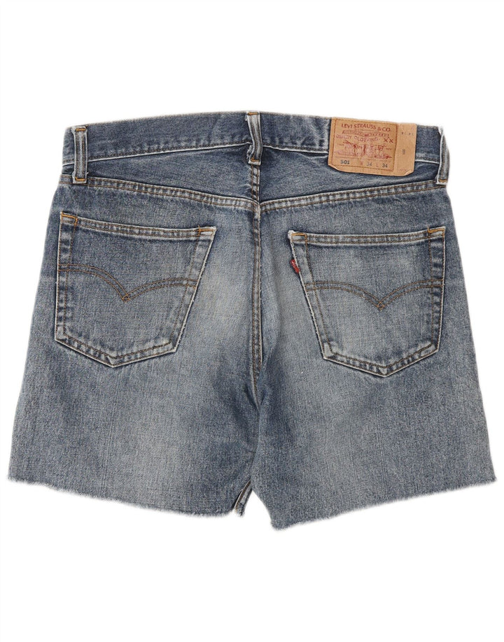 Ανδρικό τζιν σορτς LEVI'S 501 W34 μεγάλο μπλε βαμβακερό