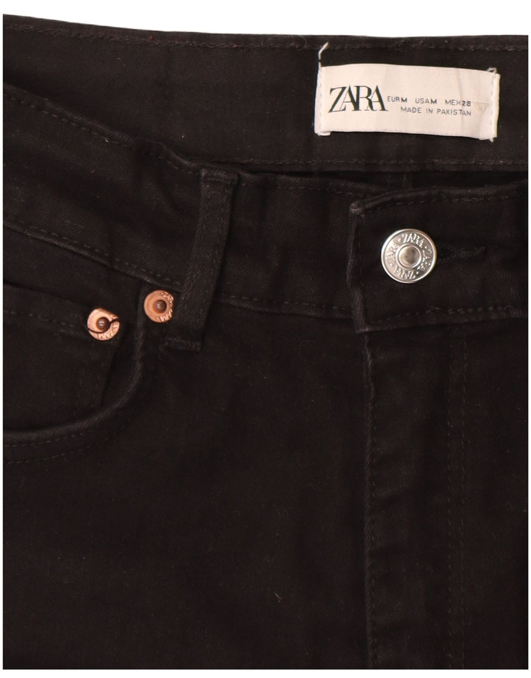 Zara Γυναικείο Skinny Jeans Medium W28 L28 Μαύρο