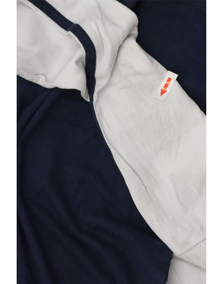 Ανδρικό γραφικό τοπ ADIDAS, μακρυμάνικο μεγάλο μπλε ναυτικό, βαμβακερό