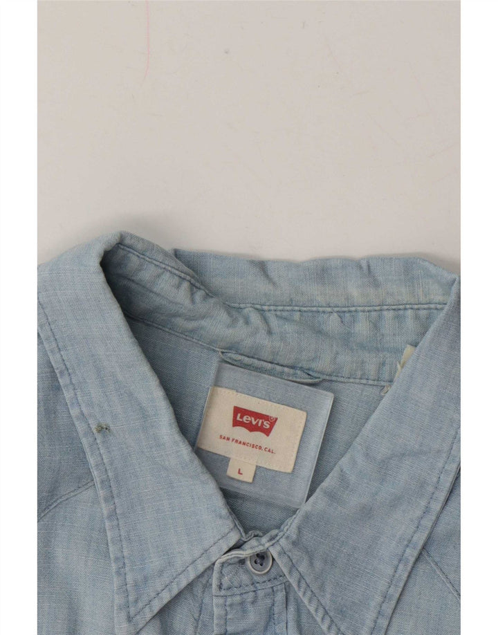 Ανδρικό πουκάμισο Levi's Large Blue