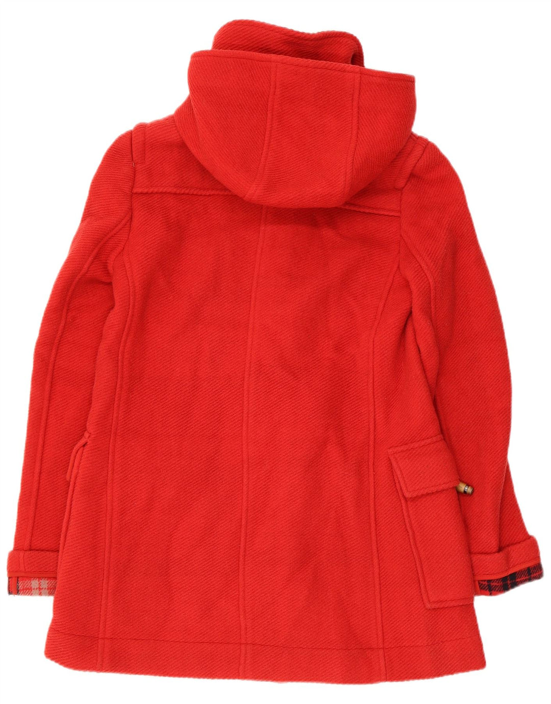 Topshop Γυναικείο παλτό Duffle με κουκούλα UK 8 Μικρό κόκκινο μαλλί