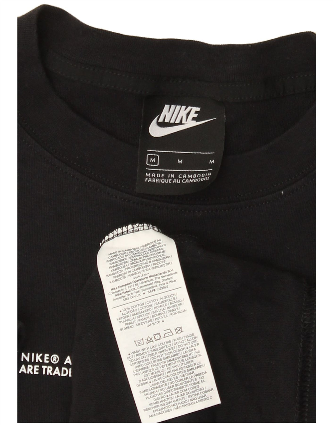 Ανδρικό μπλουζάκι Nike Swoosh Graphic Μπλουζάκι μεσαίο μαύρο βαμβακερό