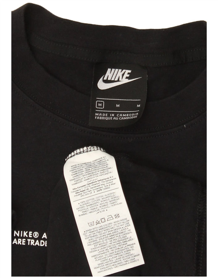 Ανδρικό μπλουζάκι Nike Swoosh Graphic Μπλουζάκι μεσαίο μαύρο βαμβακερό
