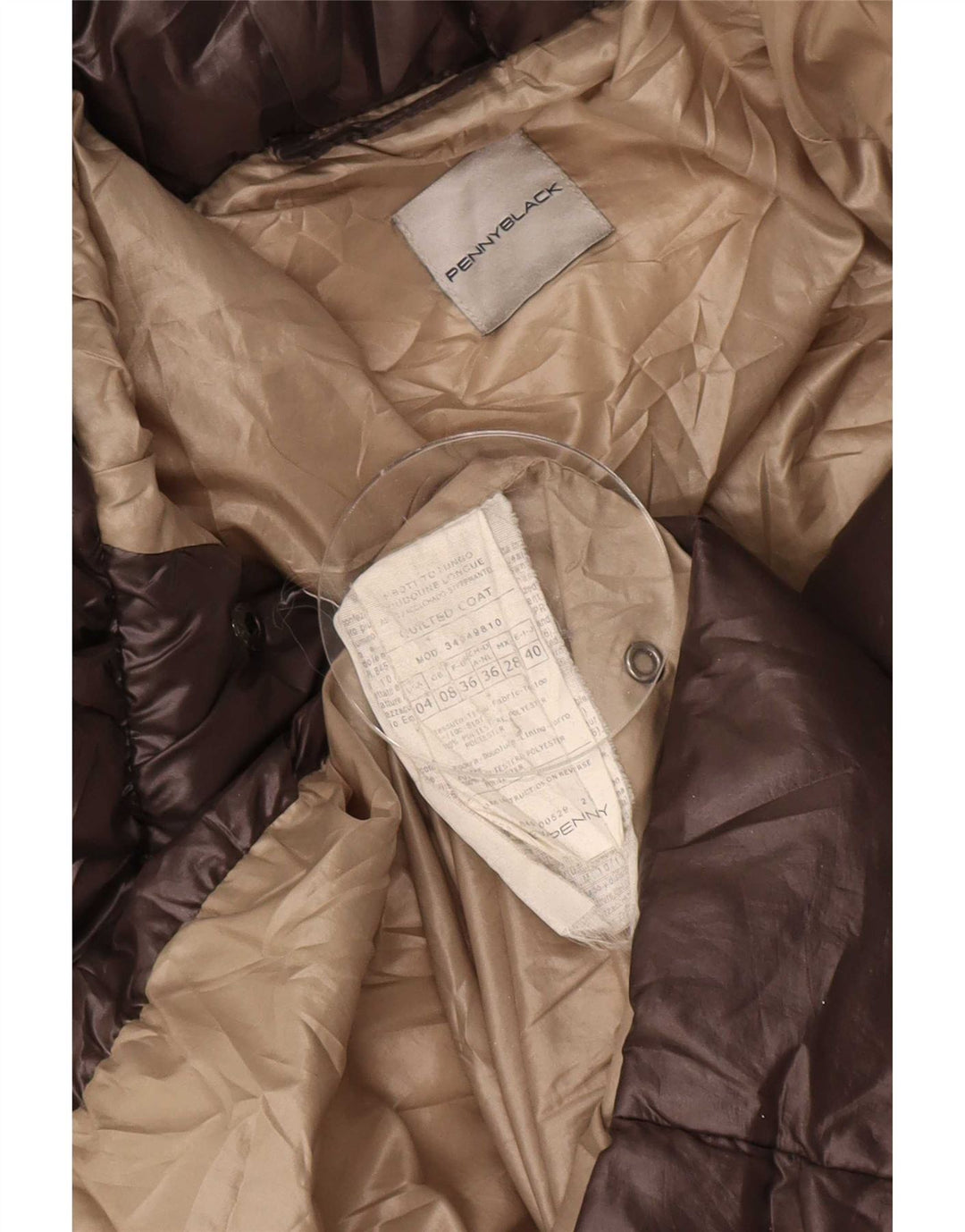 Penny Black Γυναικείο παλτό με διπλό στήθος UK 8 Small Brown Polyester