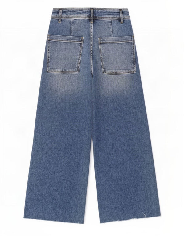 Zara Womens The Marine High Rise Straight Jeans EU 36 XS W26 L25 Blue
